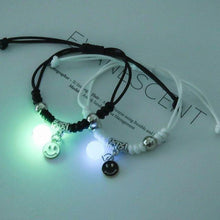 Load image into Gallery viewer, 2PCS New Glow In Dark Luminous Cat Star Moon Bracelet Couple Handmade Adjustable Rope Matching Friend Bracelet Luminous Matching Bracelets For Couples Best Friend Gift