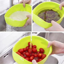 Load image into Gallery viewer, 2PCS Nordic Food Grade Plastic Rice Beans Peas Washing Filter Strainer Basket Sieve Drainer Cleaning Gadget Food Grade Plastic Rice Beans Peas Washing Filter Strainer Basket Sieve Drainer Cleaning Gadget Kitchen Accessories