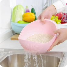 Load image into Gallery viewer, 2PCS Nordic Food Grade Plastic Rice Beans Peas Washing Filter Strainer Basket Sieve Drainer Cleaning Gadget Food Grade Plastic Rice Beans Peas Washing Filter Strainer Basket Sieve Drainer Cleaning Gadget Kitchen Accessories
