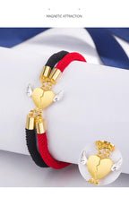 Load image into Gallery viewer, 2pcs / Set Magnet Attracts Pendant Couple Bracelet Heartbreak Charm Lucky Red Rope Bracelets Infinite Love Rope Bracelet Set Adjustable Relationship Matching Bracelet For Boyfriend Girlfriend Valentine's Day
