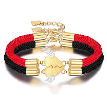 Load image into Gallery viewer, 2pcs / Set Magnet Attracts Pendant Couple Bracelet Heartbreak Charm Lucky Red Rope Bracelets Infinite Love Rope Bracelet Set Adjustable Relationship Matching Bracelet For Boyfriend Girlfriend Valentine's Day
