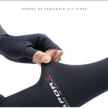 Load image into Gallery viewer, 2pcs Sport 5-finger Arm Sleeves One Size Compression Long Arm Cover Cycling Running Fishing Climbing Arm Cover Outdoor Sport Sun UV Protection Ice Cool Sleeves Comfortable Men Long Arm Covers