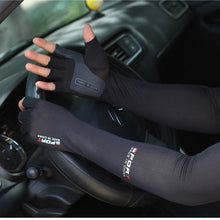 Load image into Gallery viewer, 2pcs Sport 5-finger Arm Sleeves One Size Compression Long Arm Cover Cycling Running Fishing Climbing Arm Cover Outdoor Sport Sun UV Protection Ice Cool Sleeves Comfortable Men Long Arm Covers