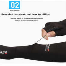 Load image into Gallery viewer, 2pcs Sport 5-finger Arm Sleeves One Size Compression Long Arm Cover Cycling Running Fishing Climbing Arm Cover Outdoor Sport Sun UV Protection Ice Cool Sleeves Comfortable Men Long Arm Covers
