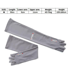 Load image into Gallery viewer, 2pcs Sport 5-finger Arm Sleeves One Size Compression Long Arm Cover Cycling Running Fishing Climbing Arm Cover Outdoor Sport Sun UV Protection Ice Cool Sleeves Comfortable Men Long Arm Covers