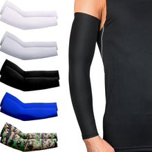 Load image into Gallery viewer, 2Pcs Unisex Cooling Arm Sleeves Cover Compression Sun Protection UV Cooling Sleeve Tattoo Cover Up Men & Women Cycling Biking Riding Golf Football Arm Cover Men Sports Running Outdoor Sun Protection Sleeves To Hide Tattoo