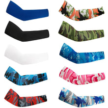 Load image into Gallery viewer, 2Pcs Unisex Cooling Arm Sleeves Cover Compression Sun Protection UV Cooling Sleeve Tattoo Cover Up Men & Women Cycling Biking Riding Golf Football Arm Cover Men Sports Running Outdoor Sun Protection Sleeves To Hide Tattoo