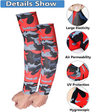 Load image into Gallery viewer, 2Pcs Unisex Cooling Arm Sleeves Cover Compression Sun Protection UV Cooling Sleeve Tattoo Cover Up Men & Women Cycling Biking Riding Golf Football Arm Cover Men Sports Running Outdoor Sun Protection Sleeves To Hide Tattoo