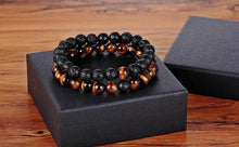 Load image into Gallery viewer, 2pcs/set 7 Style Couples Distance Bracelet Natural Stone Yoga Beaded Bracelet For Men Women Friend Gift Charm Natural Beaded Bracelets For Women Tiny Crushed Stone Natural Stone Charm Bracelet