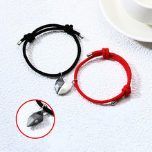 Load image into Gallery viewer, 2pcs/Set Charm Magnet Bracelet For Women Men Heart Shaped Bracelets Two Souls One Heart Matching Bracelets For Couples Creative Magnet Wishing Stone Lovers Bracelets