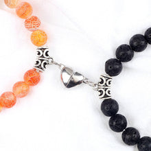 将图片加载到图库查看器,2Pcs/Set Heart Shape Magnet Pendant Bracelet Couples Love Meaningful Natural Stone Bangles Jewelry Bracelet For Couples Elastic Magnetic Field Therapy Bracelet Women Matt Stone Bracelets For Girlfriend