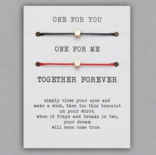 Load image into Gallery viewer, 2pcs/set Together Forever Love Infinity 8 Charm Bracelet Red String Couple Bracelets Wish Jewelry Long Distance Matching Bracelets For Best Friend Mother Daughter 17-30cm
