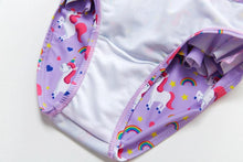 将图片加载到图库查看器,3-16Y Cartoon Two-piece Girls Swimwear Ruffle Swimsuit Bikini Set One Shoulder Beachwear Princess Two Piece Bathing Suit Children Swimwear Girls Swimsuit Bikini Set