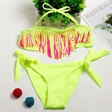 将图片加载到图库查看器,3-16Y Cartoon Two-piece Girls Swimwear Ruffle Swimsuit Bikini Set One Shoulder Beachwear Princess Two Piece Bathing Suit Children Swimwear Girls Swimsuit Bikini Set