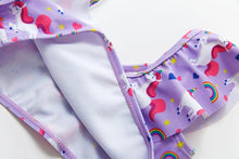 将图片加载到图库查看器,3-16Y Cartoon Two-piece Girls Swimwear Ruffle Swimsuit Bikini Set One Shoulder Beachwear Princess Two Piece Bathing Suit Children Swimwear Girls Swimsuit Bikini Set