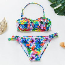 将图片加载到图库查看器,3-16Y Cartoon Two-piece Girls Swimwear Ruffle Swimsuit Bikini Set One Shoulder Beachwear Princess Two Piece Bathing Suit Children Swimwear Girls Swimsuit Bikini Set