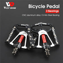 将图片加载到图库查看器,3 Bearings Bicycle Pedals Ultralight Anti-Slip Road Pedal Cycling Sealed Bearing Bike Pedals Accessories Bearings Pedals For Bicycle Lightweight Bicycle Pedals Of Road Bikes