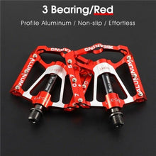 将图片加载到图库查看器,3 Bearings Bicycle Pedals Ultralight Anti-Slip Road Pedal Cycling Sealed Bearing Bike Pedals Accessories Bearings Pedals For Bicycle Lightweight Bicycle Pedals Of Road Bikes