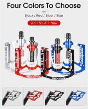 将图片加载到图库查看器,3 Bearings Bicycle Pedals Ultralight Anti-Slip Road Pedal Cycling Sealed Bearing Bike Pedals Accessories Bearings Pedals For Bicycle Lightweight Bicycle Pedals Of Road Bikes