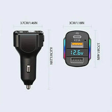 Load image into Gallery viewer, 3-in-1 65W 3-port USB PD Fast Car Charger