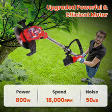 Load image into Gallery viewer, 3-in-1 Electric Cordless Grass Wacker Battery Powered Grass Trimmer with Wheels Adjustable Head with 2-Pieces 2500mAh Batteries