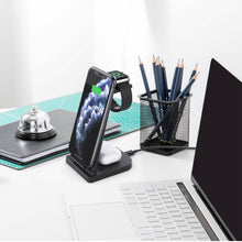 Load image into Gallery viewer, 3-in-1 Foldable Fast Wireless Charging Stand