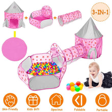 Load image into Gallery viewer, 3-in-1 Kids Play Tent Ball Pit Set