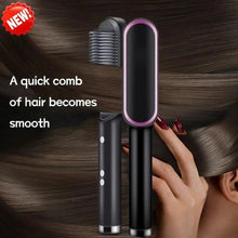 Load image into Gallery viewer, 3 IN 1 Multifunctional Hair Straightener Comb Hair Black Red Straightening Brush Portable Comb Fast Heating Men Beard Straightener For Traveling Perfect Gift For Adults