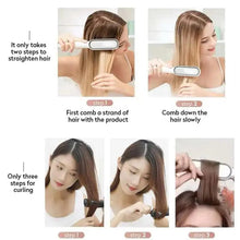 Load image into Gallery viewer, 3 IN 1 Multifunctional Hair Straightener Comb Hair Black Red Straightening Brush Portable Comb Fast Heating Men Beard Straightener For Traveling Perfect Gift For Adults
