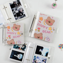 将图片加载到图库查看器,3 Inch Polaroid Photo Album Cute Bear Transparent Jewelry Small Card Collection Storage Book Mini Leaf Scrapbook Paper Baby Family Scrapbook Albums