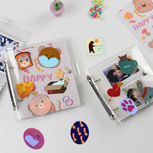 将图片加载到图库查看器,3 Inch Polaroid Photo Album Cute Bear Transparent Jewelry Small Card Collection Storage Book Mini Leaf Scrapbook Paper Baby Family Scrapbook Albums