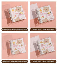 将图片加载到图库查看器,3 Inch Polaroid Photo Album Cute Bear Transparent Jewelry Small Card Collection Storage Book Mini Leaf Scrapbook Paper Baby Family Scrapbook Albums