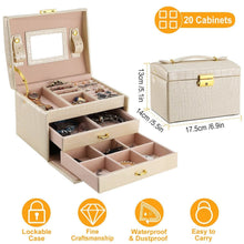 Load image into Gallery viewer, 3-Layer Jewelry Case Organizer
