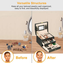 Load image into Gallery viewer, 3-Layer Jewelry Case Organizer