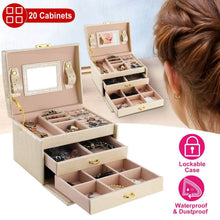 Load image into Gallery viewer, 3-Layer Jewelry Case Organizer