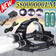 Load image into Gallery viewer, 3 LED XM-L T6 Waterproof Headlamp LED Torch Flashlight