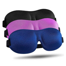 Load image into Gallery viewer, 3-Pack: Blackout Eye Mask with Adjustable Strap