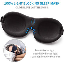 Load image into Gallery viewer, 3-Pack: Blackout Eye Mask with Adjustable Strap