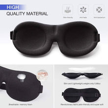 Load image into Gallery viewer, 3-Pack: Blackout Eye Mask with Adjustable Strap
