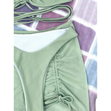 Load image into Gallery viewer, 3-Pack: Criss Cross Halter Bikini Swimsuit & Beach Skirt