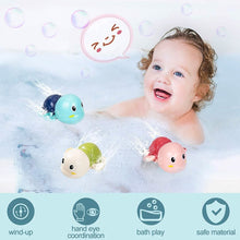 Load image into Gallery viewer, 3-Pack: Cute Swimming Turtle Bath Toys