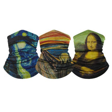 Load image into Gallery viewer, 3-Pack: Famous Painting Neck Gaiter Bandana Multifunctional Scarves