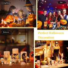Load image into Gallery viewer, 3-Pack: Halloween Battery Operated Flameless Candle Lamp with Timer Setting