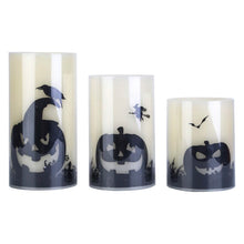 Load image into Gallery viewer, 3-Pack: Halloween Battery Operated Flameless Candle Lamp with Timer Setting
