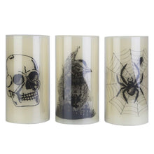 Load image into Gallery viewer, 3-Pack: Halloween Battery Operated Flameless Candle Lamp with Timer Setting