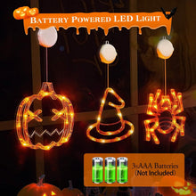 Load image into Gallery viewer, 3-Pack: Halloween Window Light with Suction Cup Hanging Holes