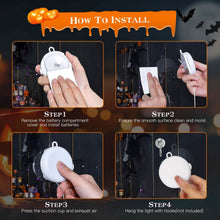 Load image into Gallery viewer, 3-Pack: Halloween Window Light with Suction Cup Hanging Holes