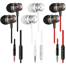 Load image into Gallery viewer, 3-Pack: Noise Isolating Tangle Free In-Ear Headphones with Microphone