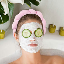 Load image into Gallery viewer, 3-Pack: Puffy Terry Towel Cloth Fabric Sponge Face Wash Head Band