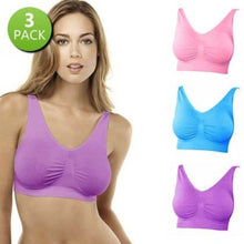 Load image into Gallery viewer, 3-Pack: Seamless Comfy Bras - Assorted Color Sets
